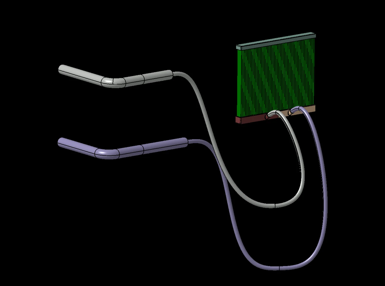 Radiator and cooling circuit geometry